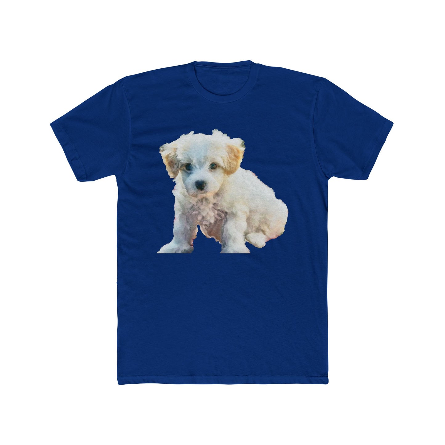 Bichon Frise Men's Fitted Cotton Crew Tee