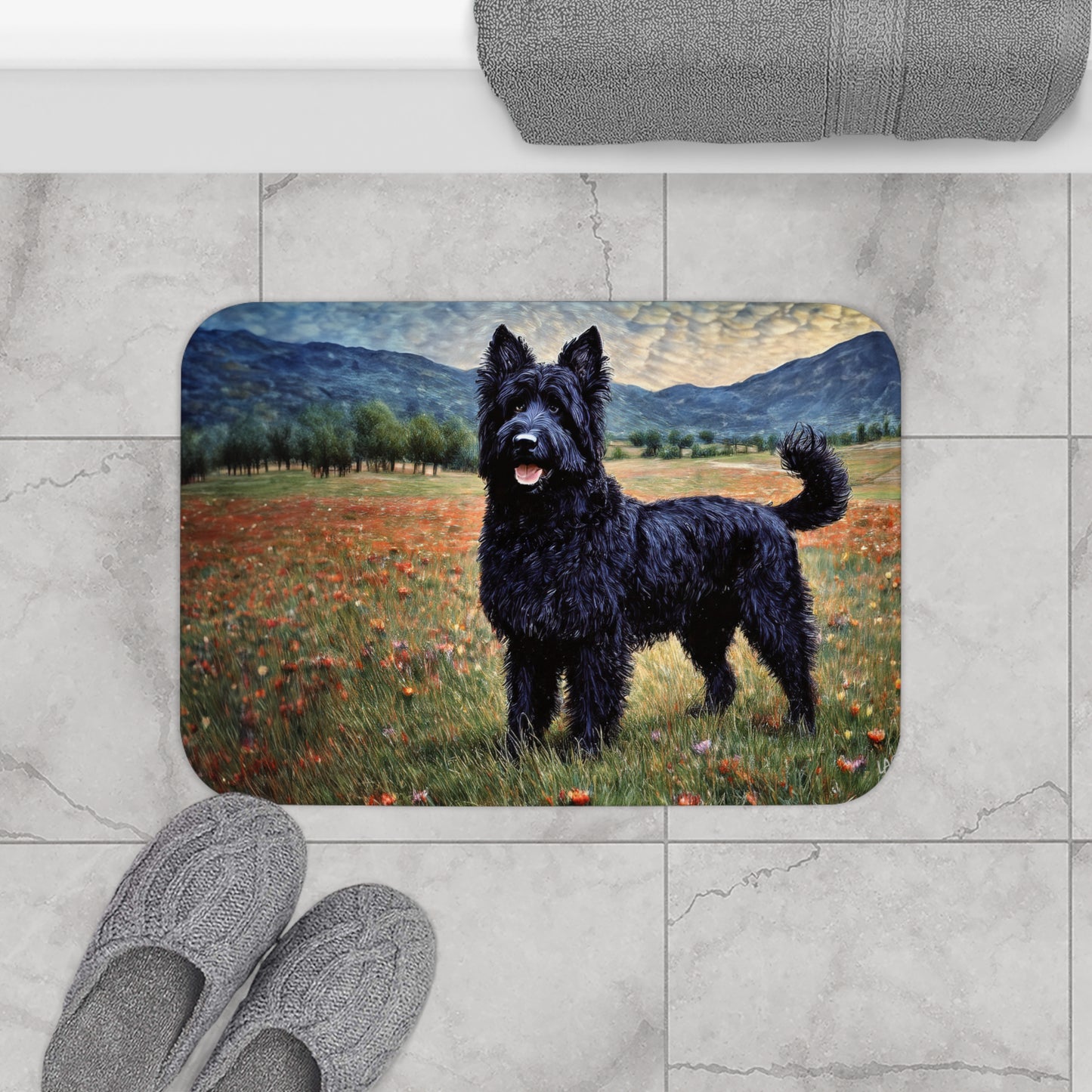 Croatian Sheepdog Whimsy Bath Rug