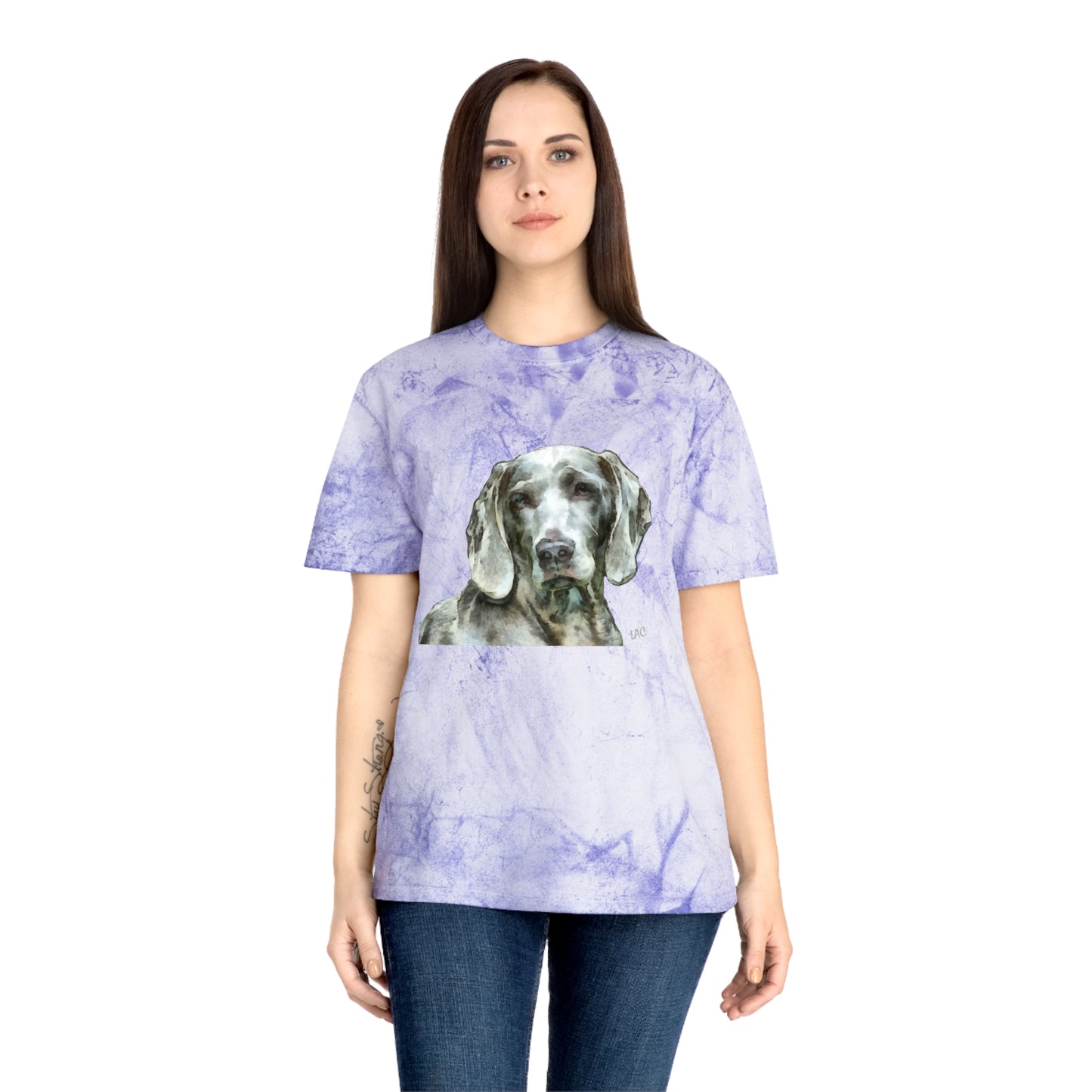 Weimaraner "Greyson" Unisex Cotton Color Blast T-Shirt