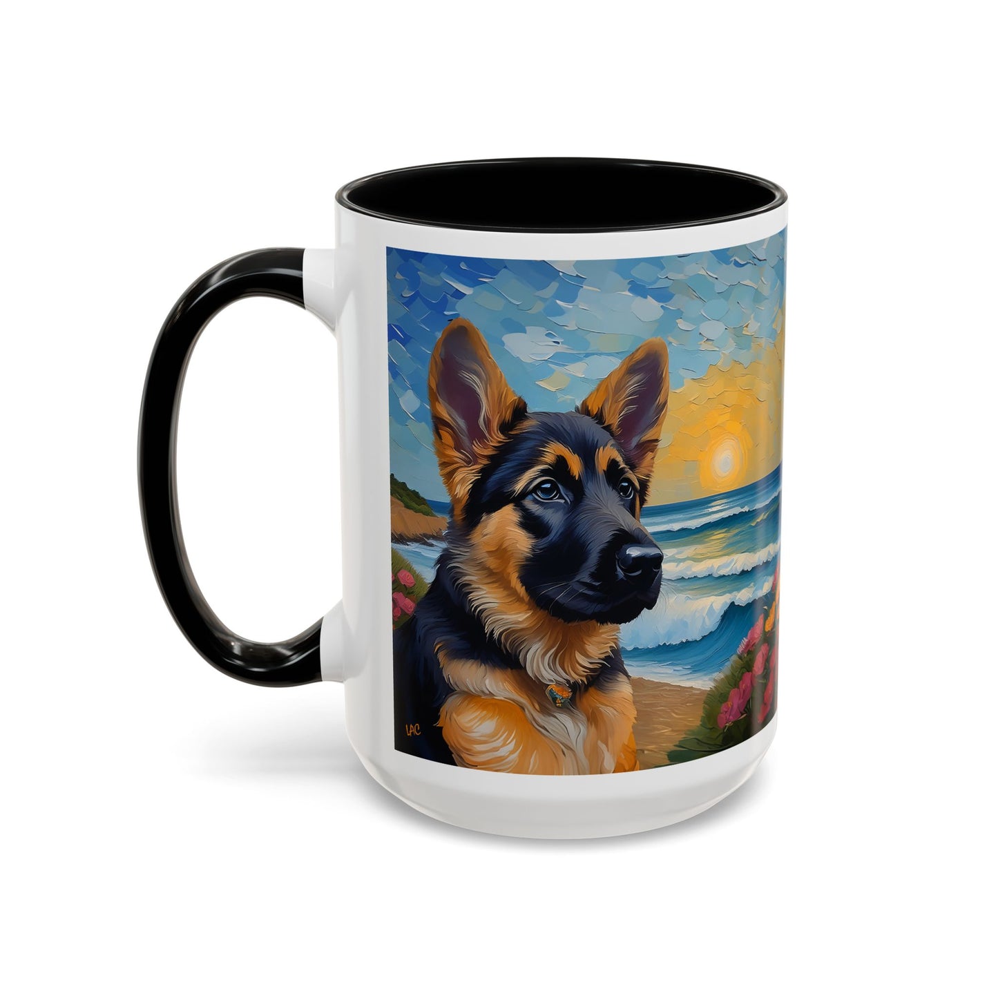 German Shepherd Puppy Ceramic Accent Coffee Mug
