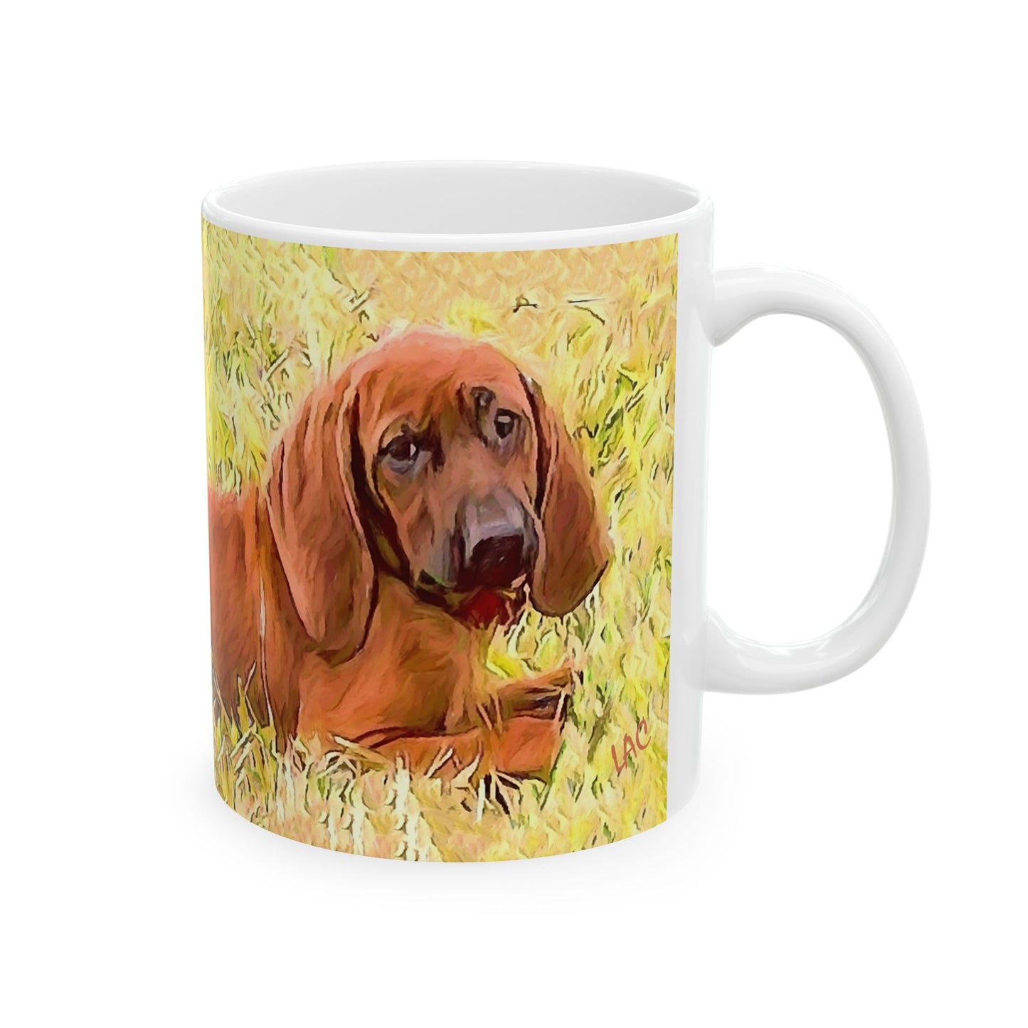 Redbone Coonhound Ceramic Mug 11oz