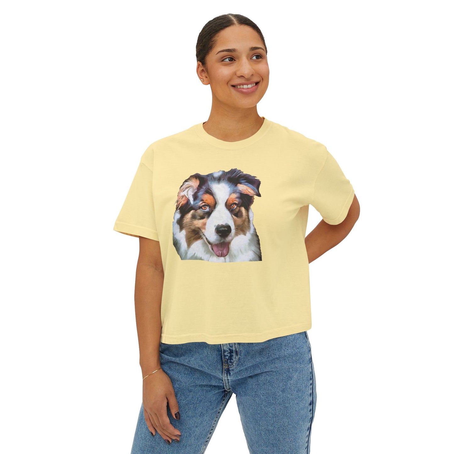 Australian Shepherd #2 - Women's Oversized Boxy Tee