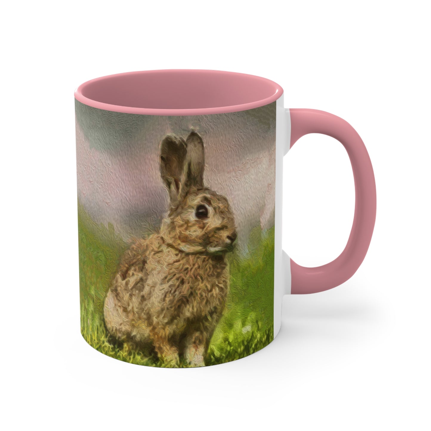 Rabbit 'Clover' Accent Coffee Mug, 11oz