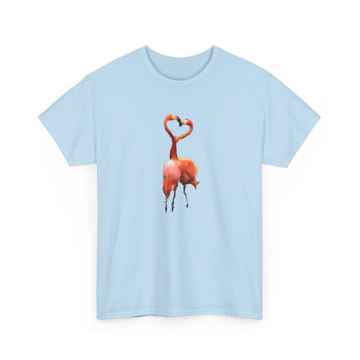 Flamingos - 'Love Birds' Unisex Heavy Cotton Tee