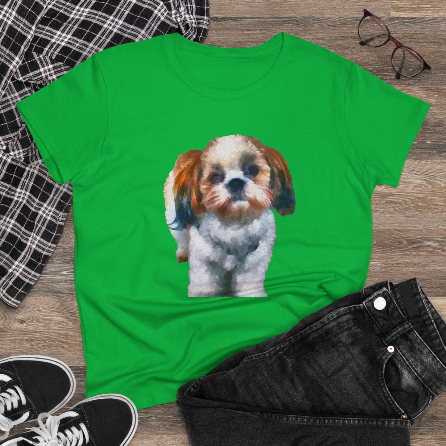 Shih-Tzu Women's Midweight Cotton Tee