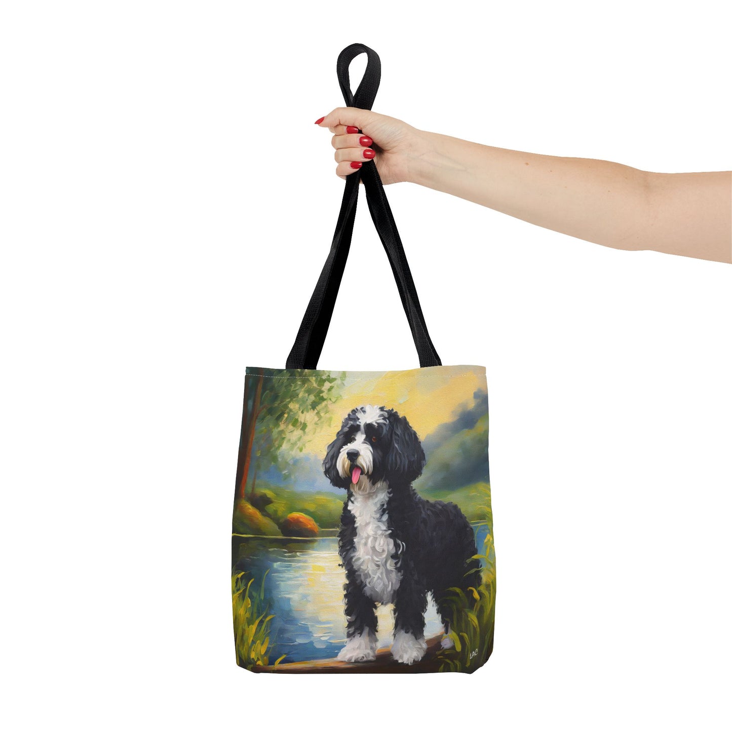 Portuguese Water Dog Polyester Tote Bag (AOP)