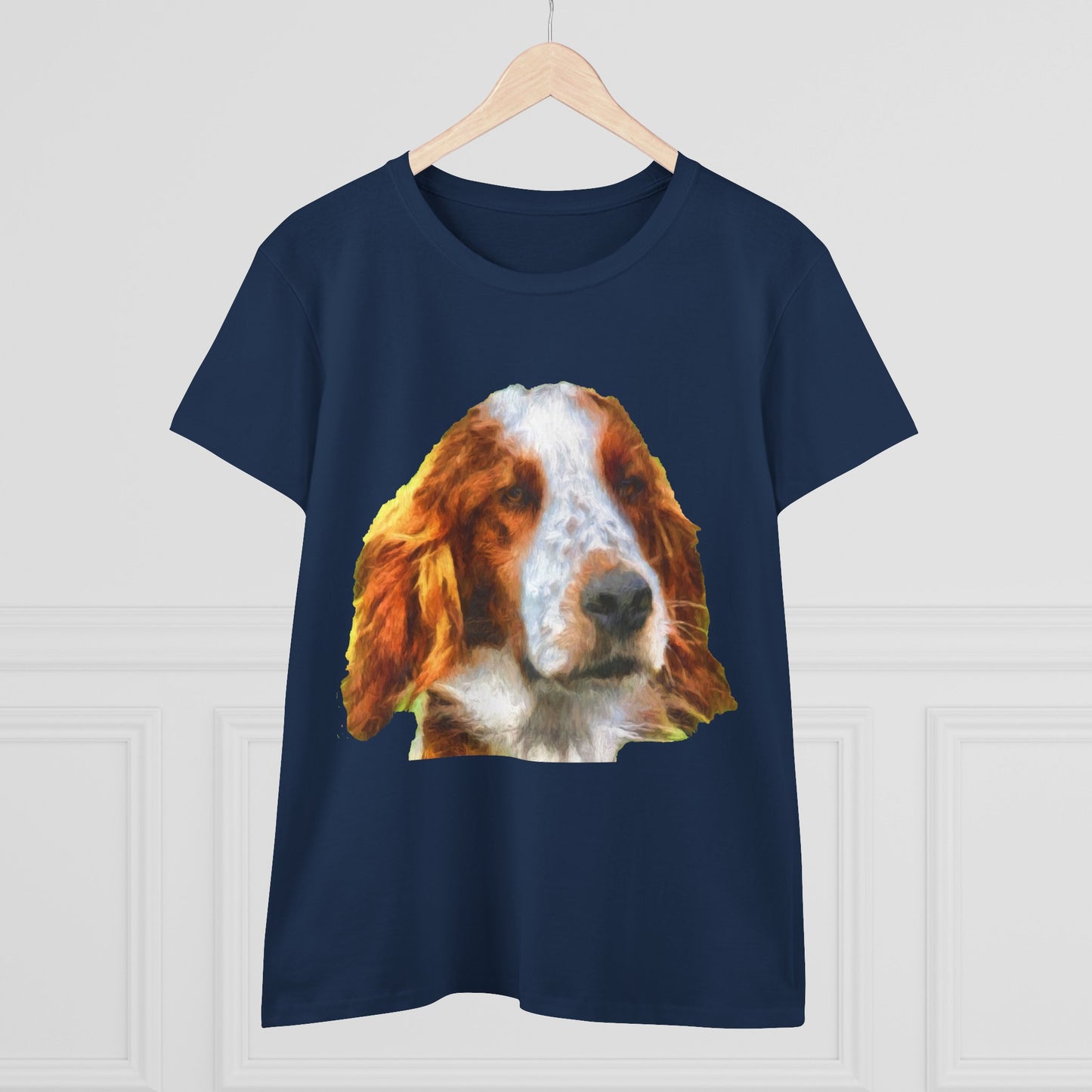 Irish Red & White Setter Women's Midweight Cotton Tee