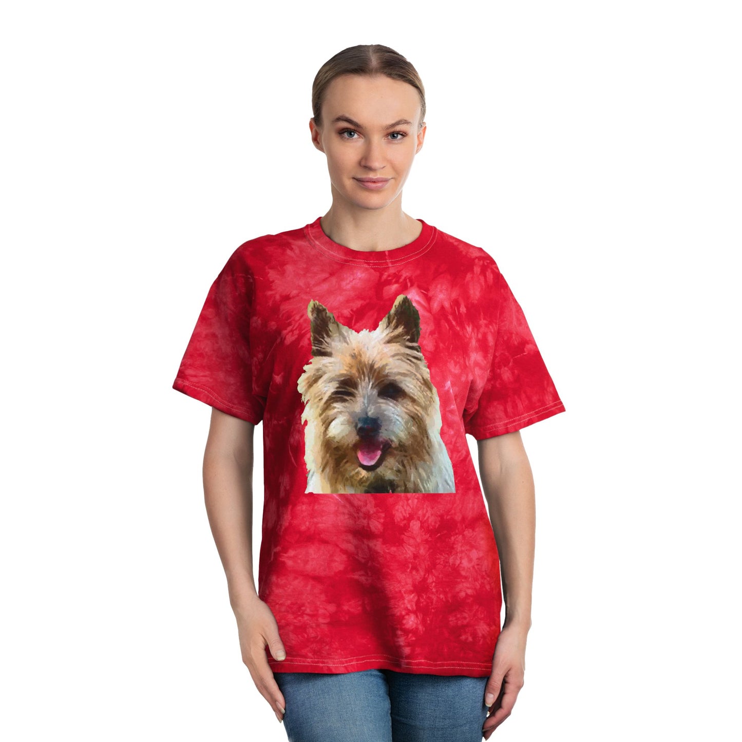 Cairn Terrier 'Toto' Unisex Tie-Dye Tee, Crystal