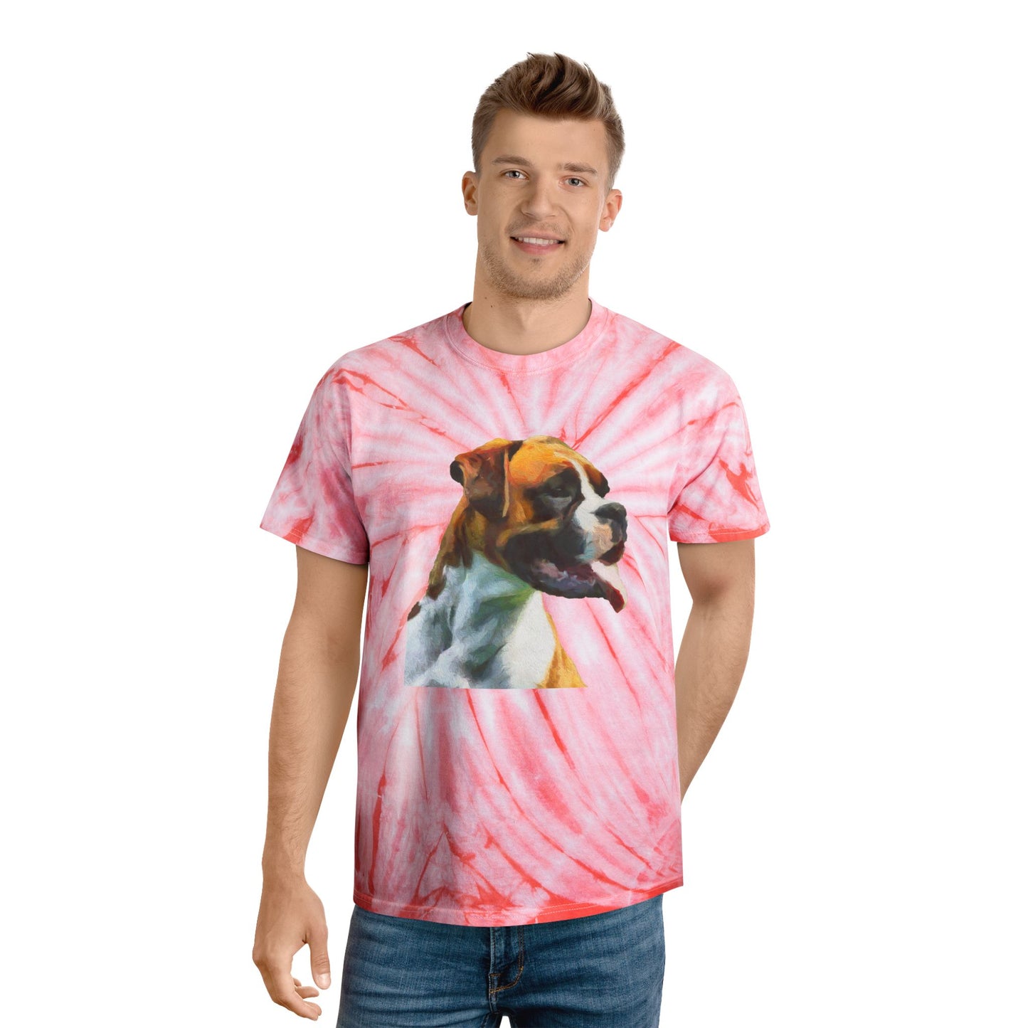 Boxer 'Cooper' Unisex Cotton Tie-Dye Tee - Cyclone Delight