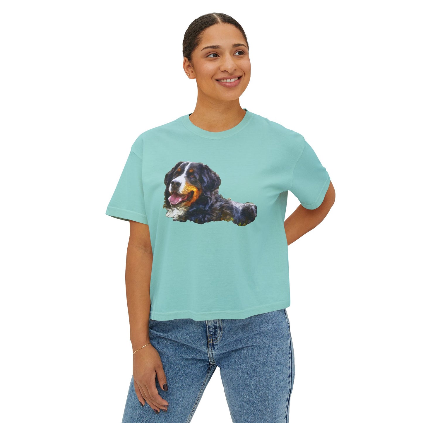 Bernese Mountain Dog #1 - Women's Oversized Boxy Tee