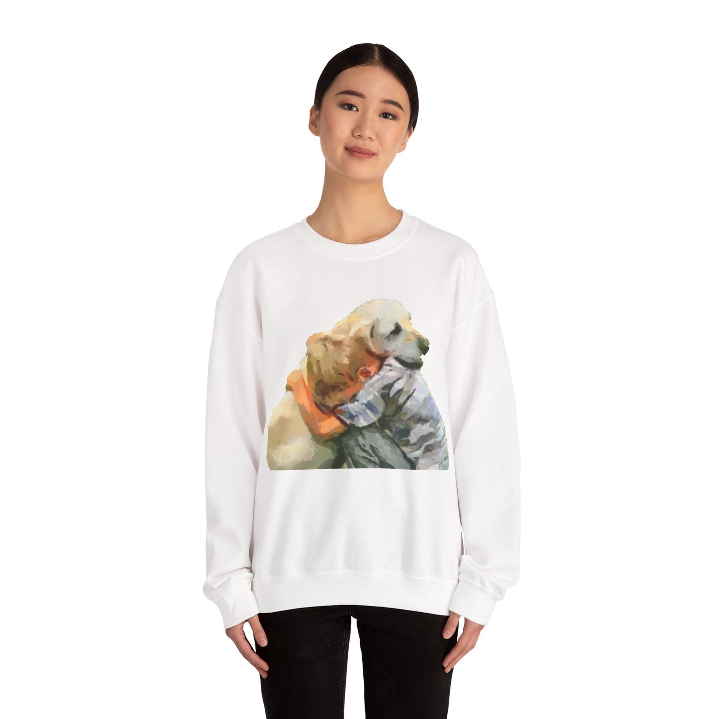 Yellow Labrador Retriever Unisex Crewneck Sweatshirt