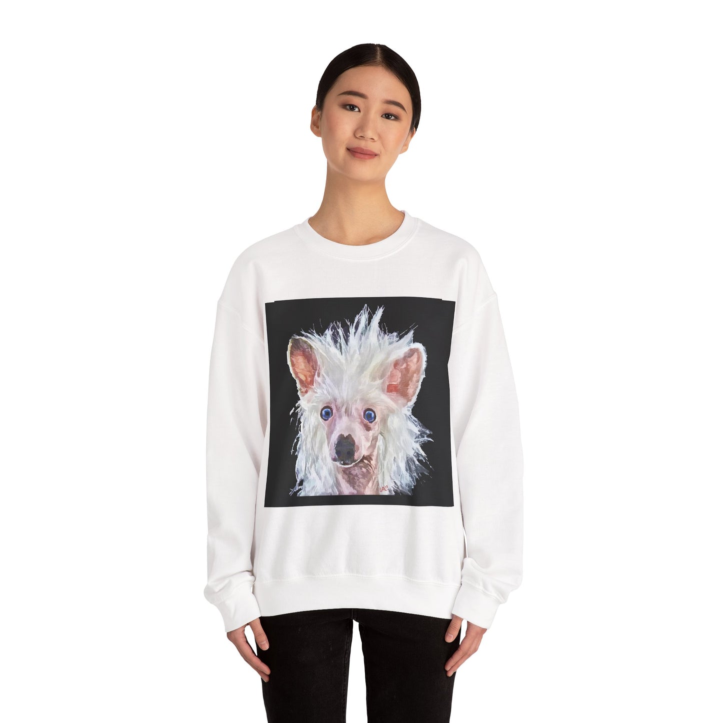 Chinese Crested Unisex 50/50 Crewneck Sweatshirt