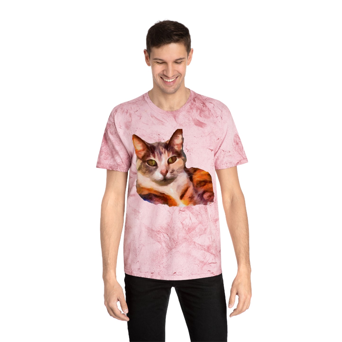 Orange Cat 'Smidget' Unisex Cotton Color Blast T-Shirt