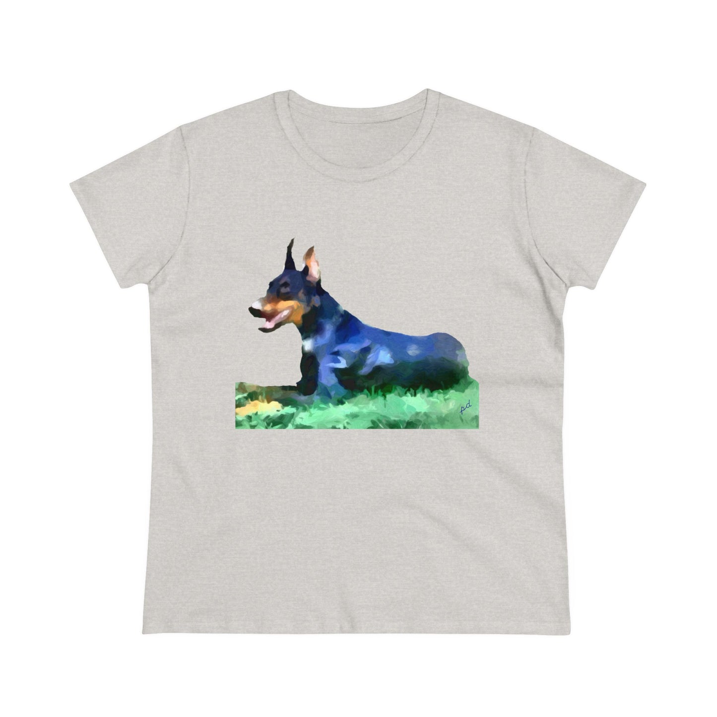 Doberman Pinscher Women's Midweight Cotton Tee