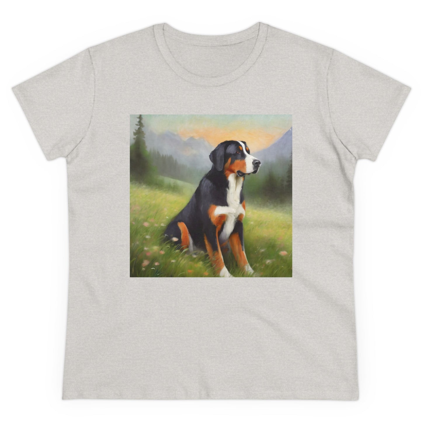Greater Swiss Mountain Dog Women's Midweight Cotton Tee