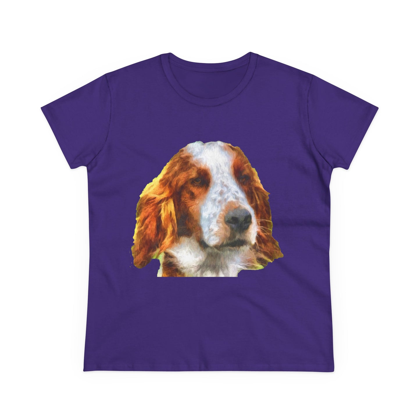 Irish Red & White Setter Women's Midweight Cotton Tee