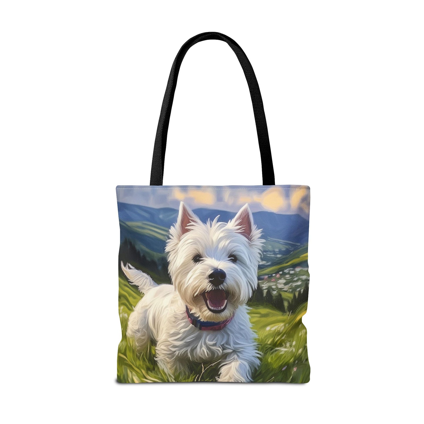 Westie Polyester Tote Bag