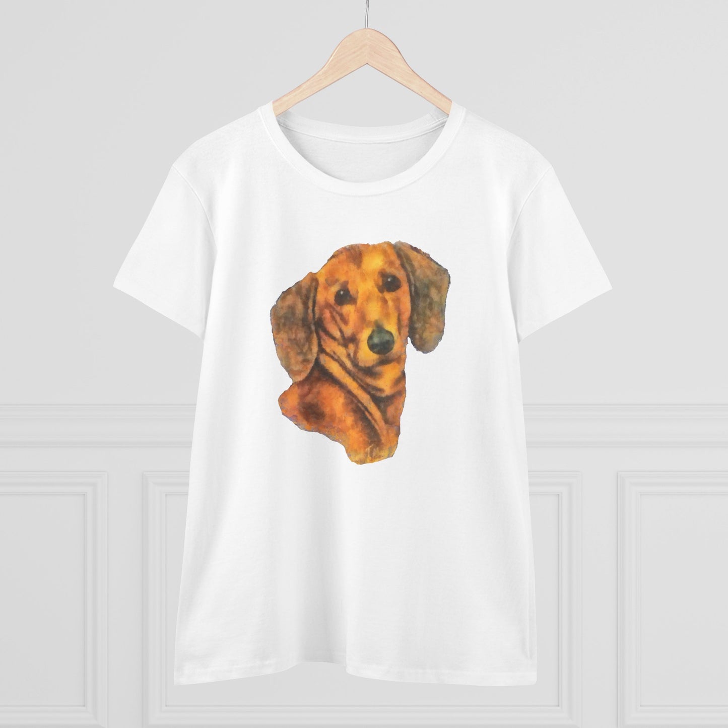 Dachshund 'Doxie #1' Women's Midweight Cotton Tee