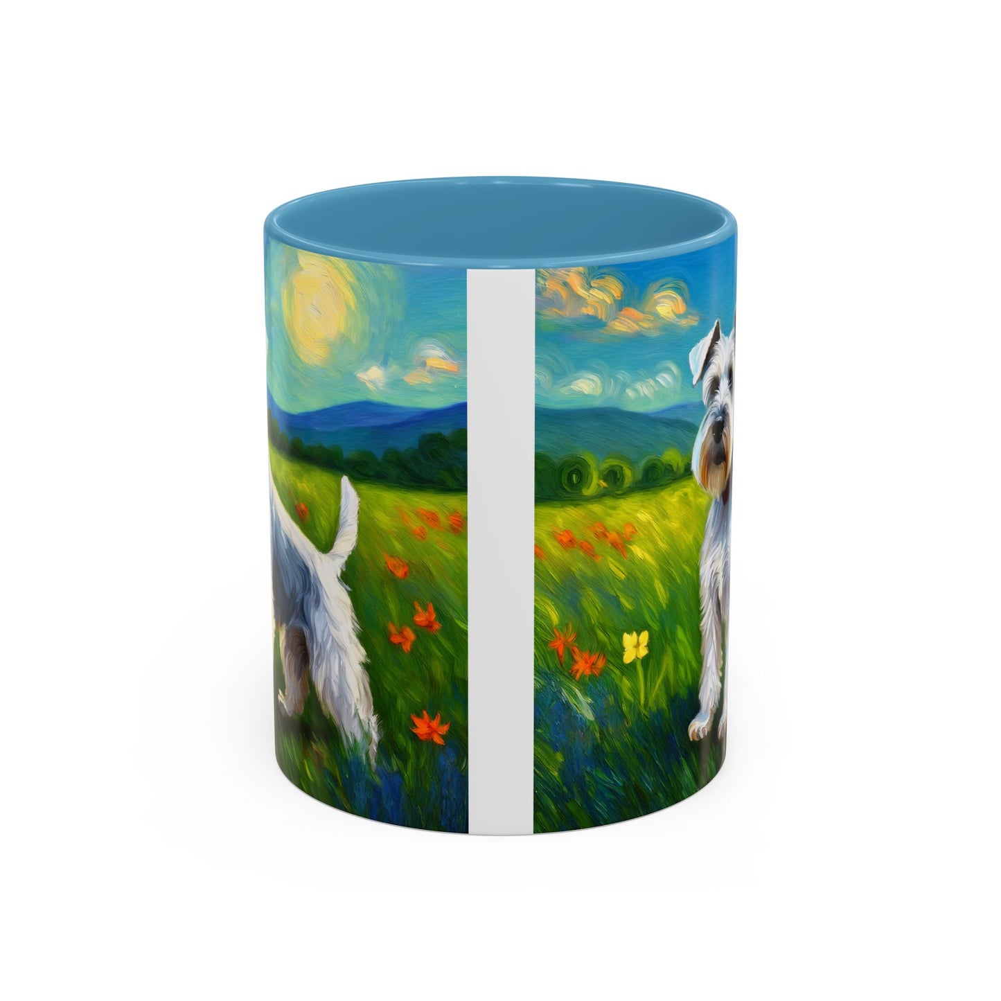 White Schnauzer Accent Coffee Mug - 2 Sizes