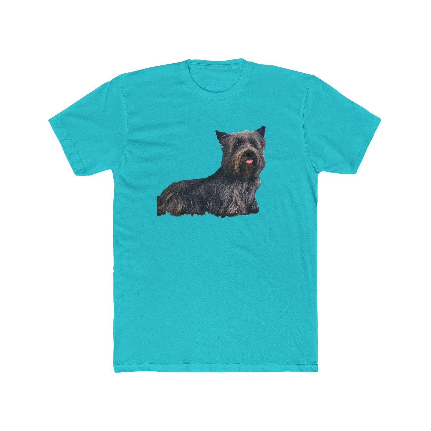 Skye Terrier - Men's Fitted Cotton Crew Tee