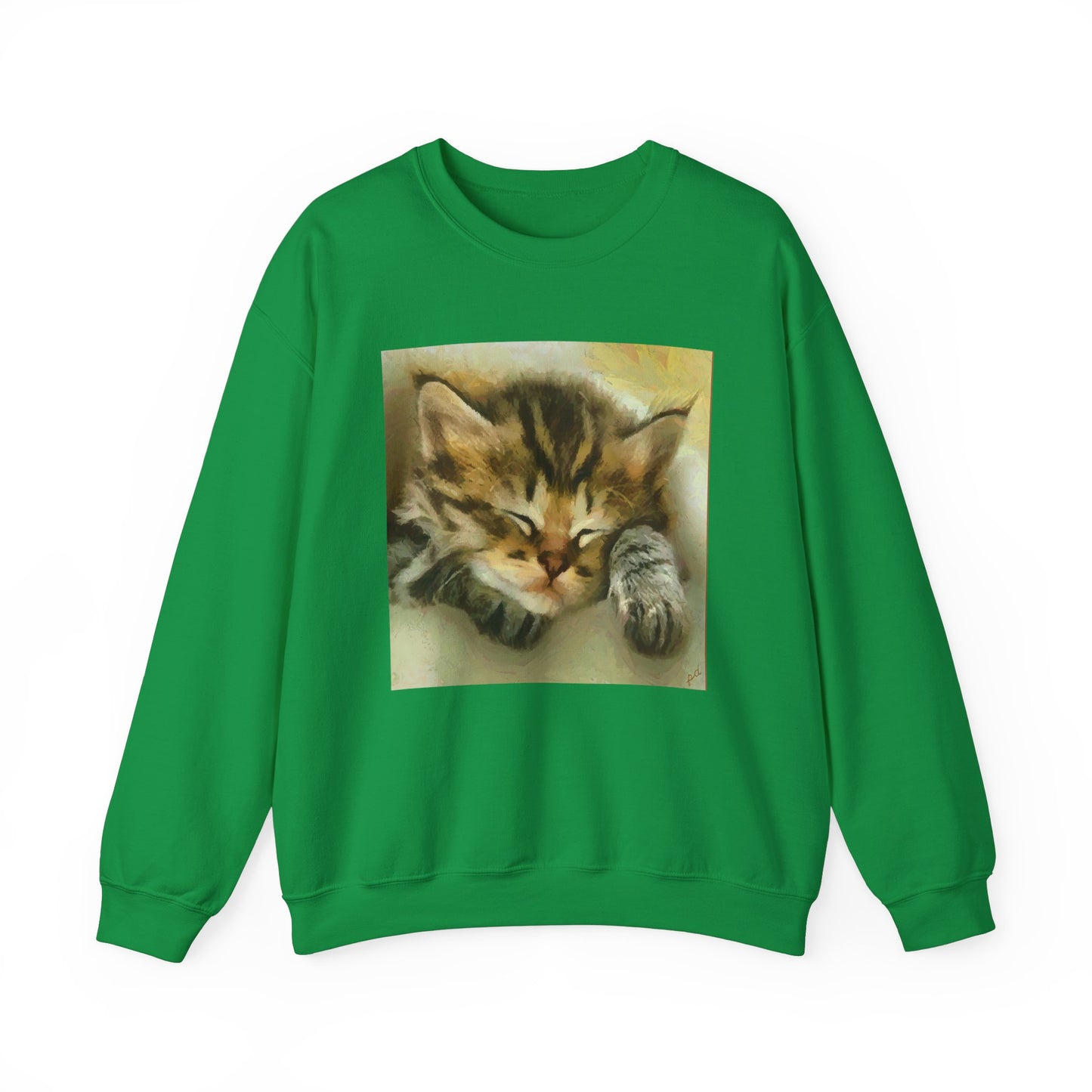 Sleepy Brucie the Cat - Unisex 50/50 Crewneck Sweatshirt