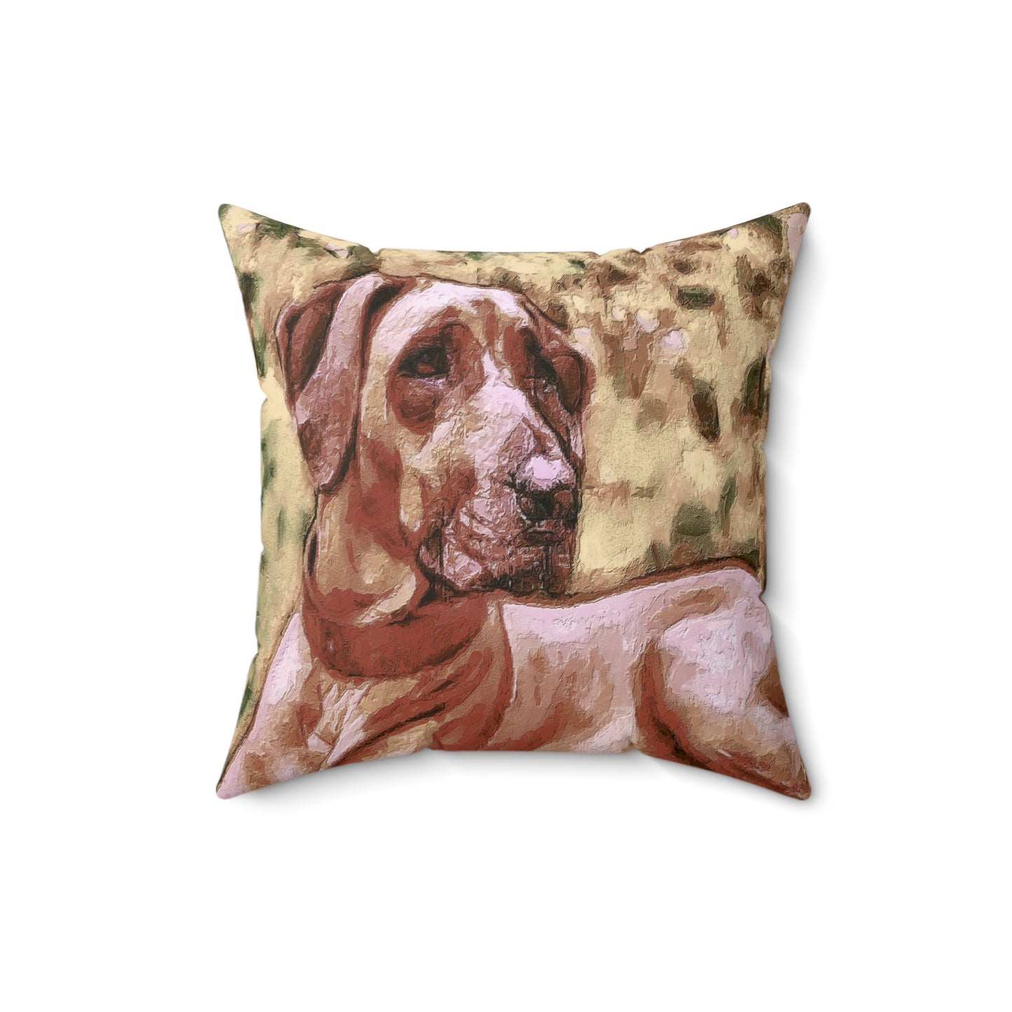 Rhodesian Ridgeback 'Thor' Spun Polyester Throw Pillow
