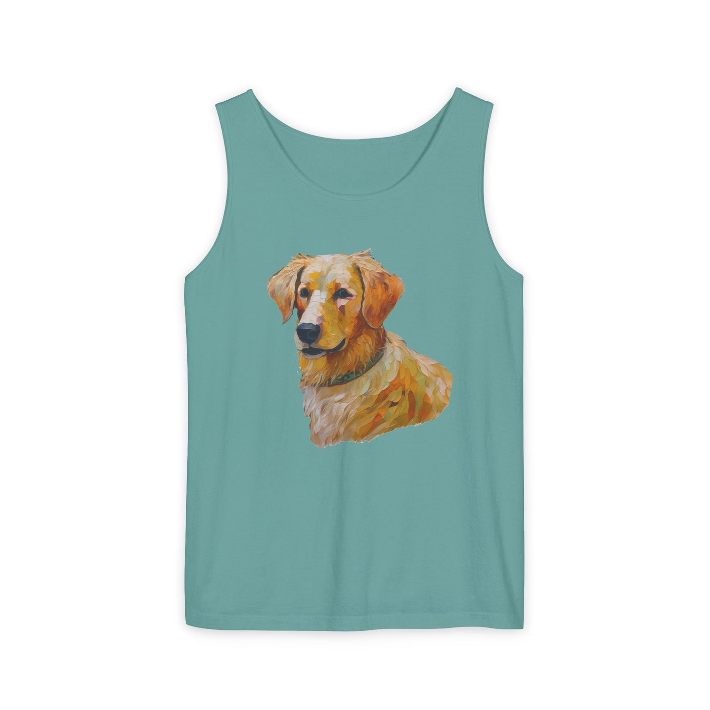 Golden Retriever Puppy - Unisex Relaxed Fit Garment-Dyed Tank Top