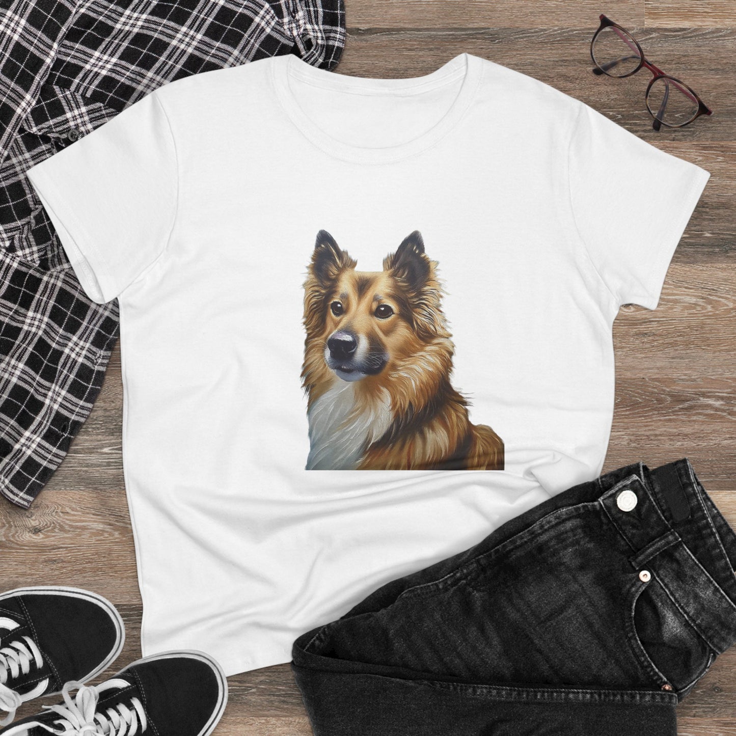 Icelandic Sheepdog Women's Midweight Cotton Tee