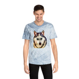 Siberian Husky 'Sacha' Unisex Cotton Color Blast T-Shirt