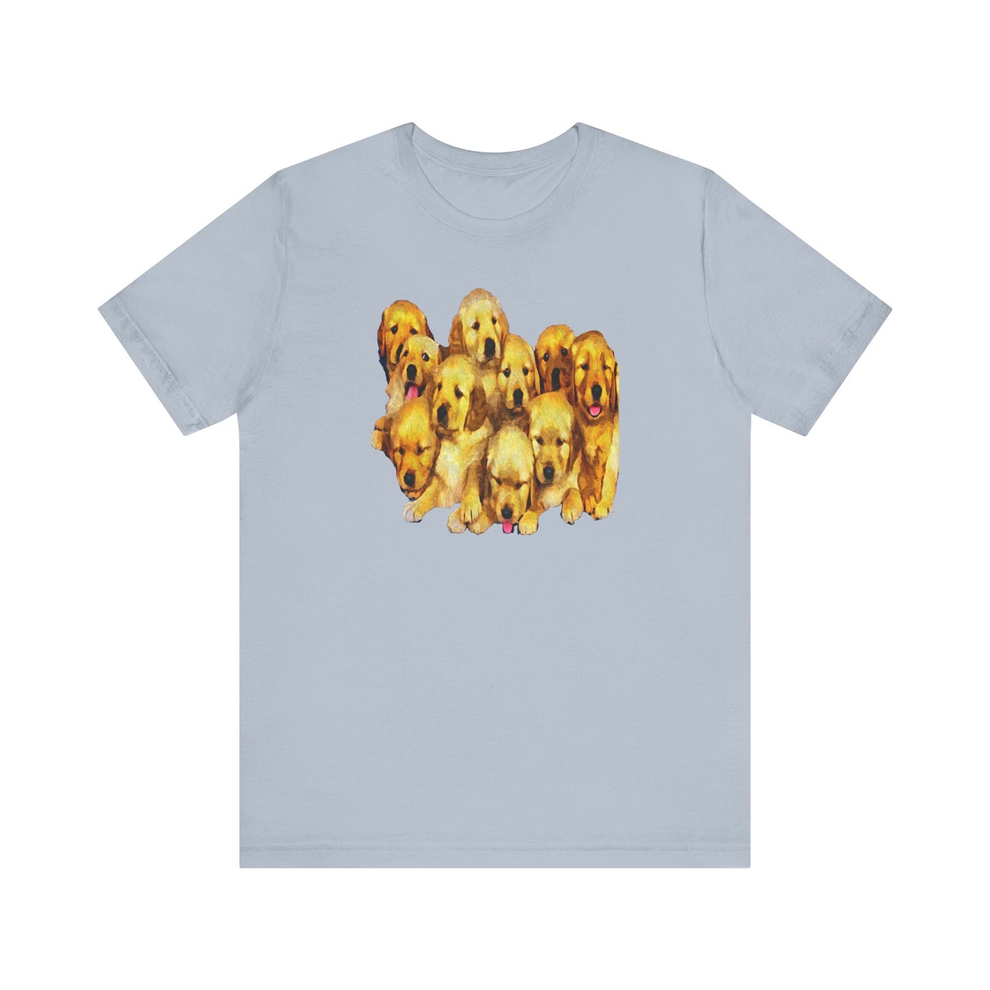 Golden Retriever Puppies Unisex Jersey Short Sleeve Tee