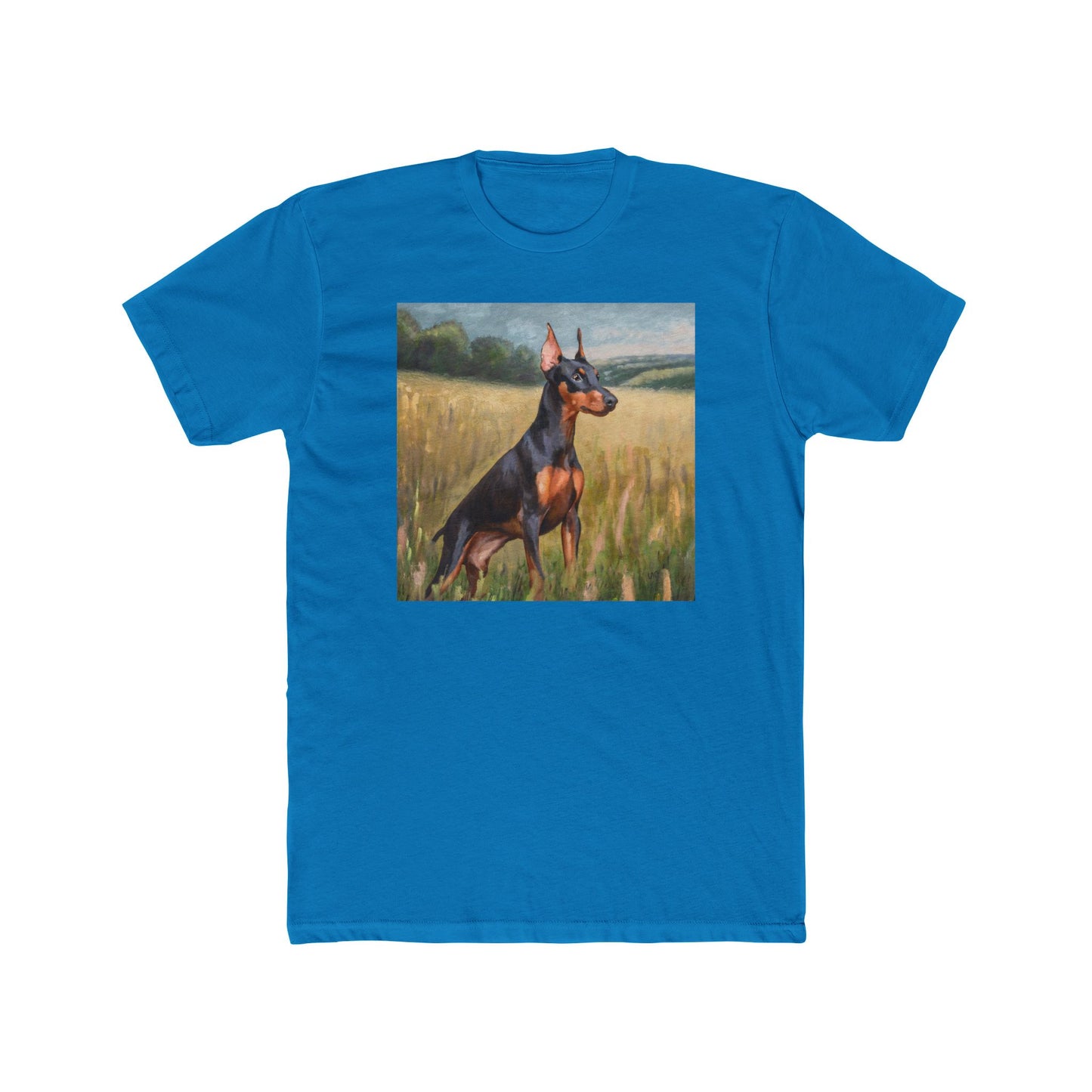 German Pinscher Men's Fitted Cotton Crew Tee