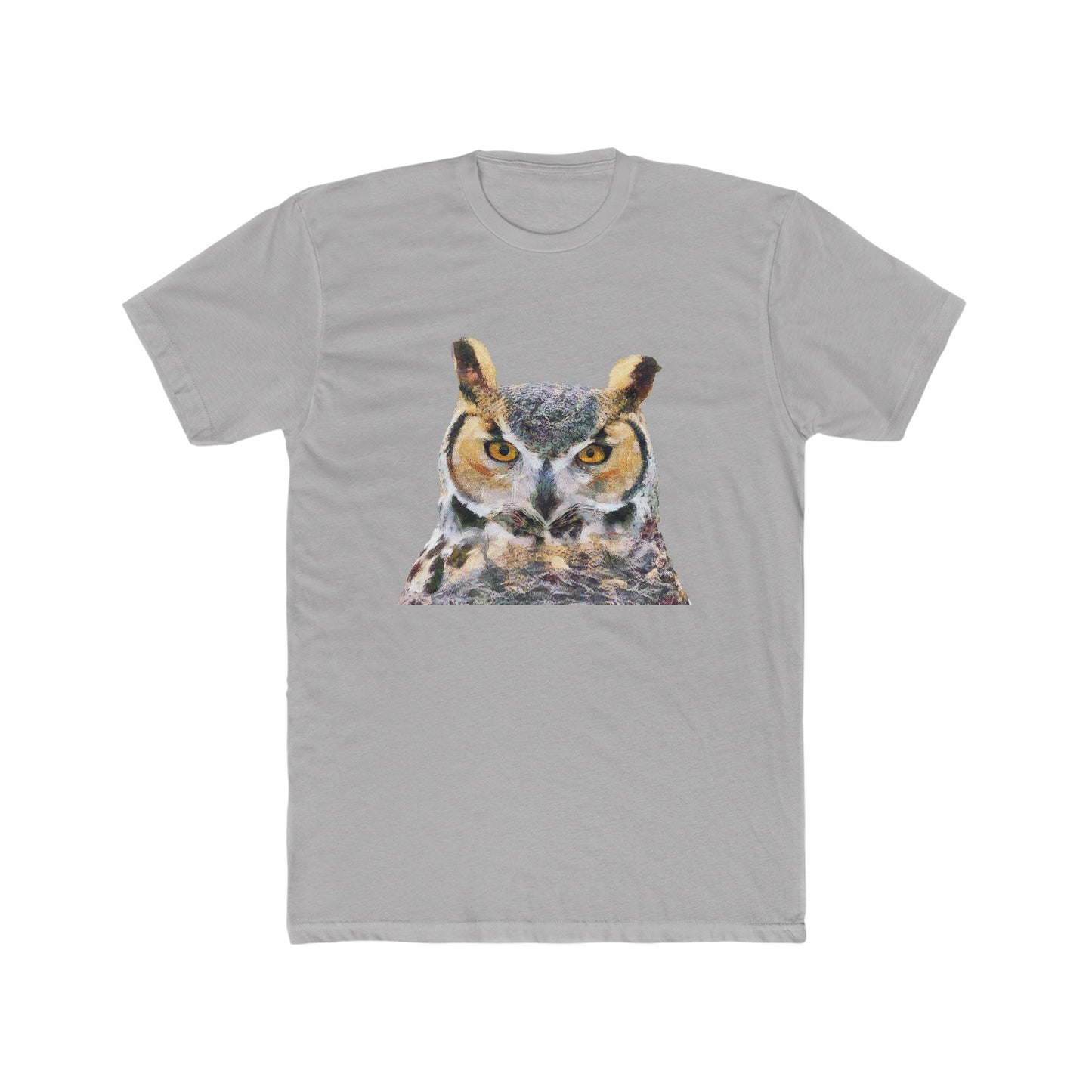 Great Horned Owl 'Hooty' -- Men's Fitted Cotton Crew Tee