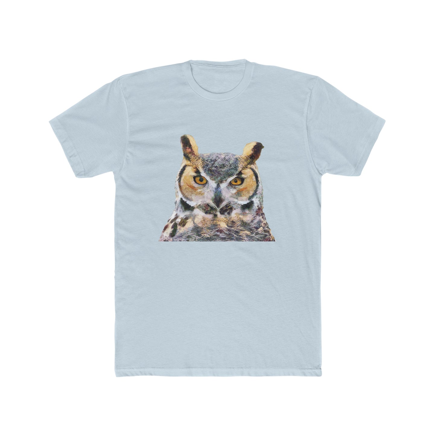 Great Horned Owl 'Hooty' -- Men's Fitted Cotton Crew Tee