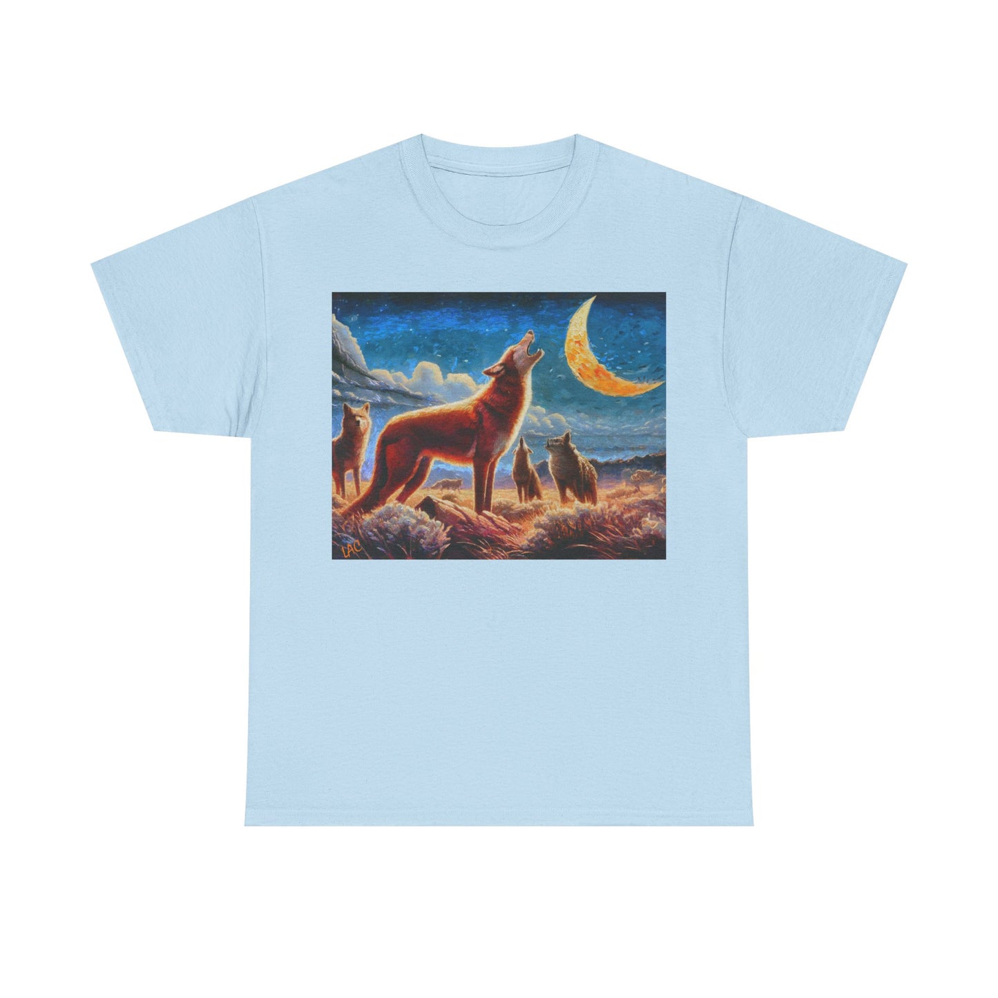 Coyotees in Moonlight Unisex Heavy Cotton Tee