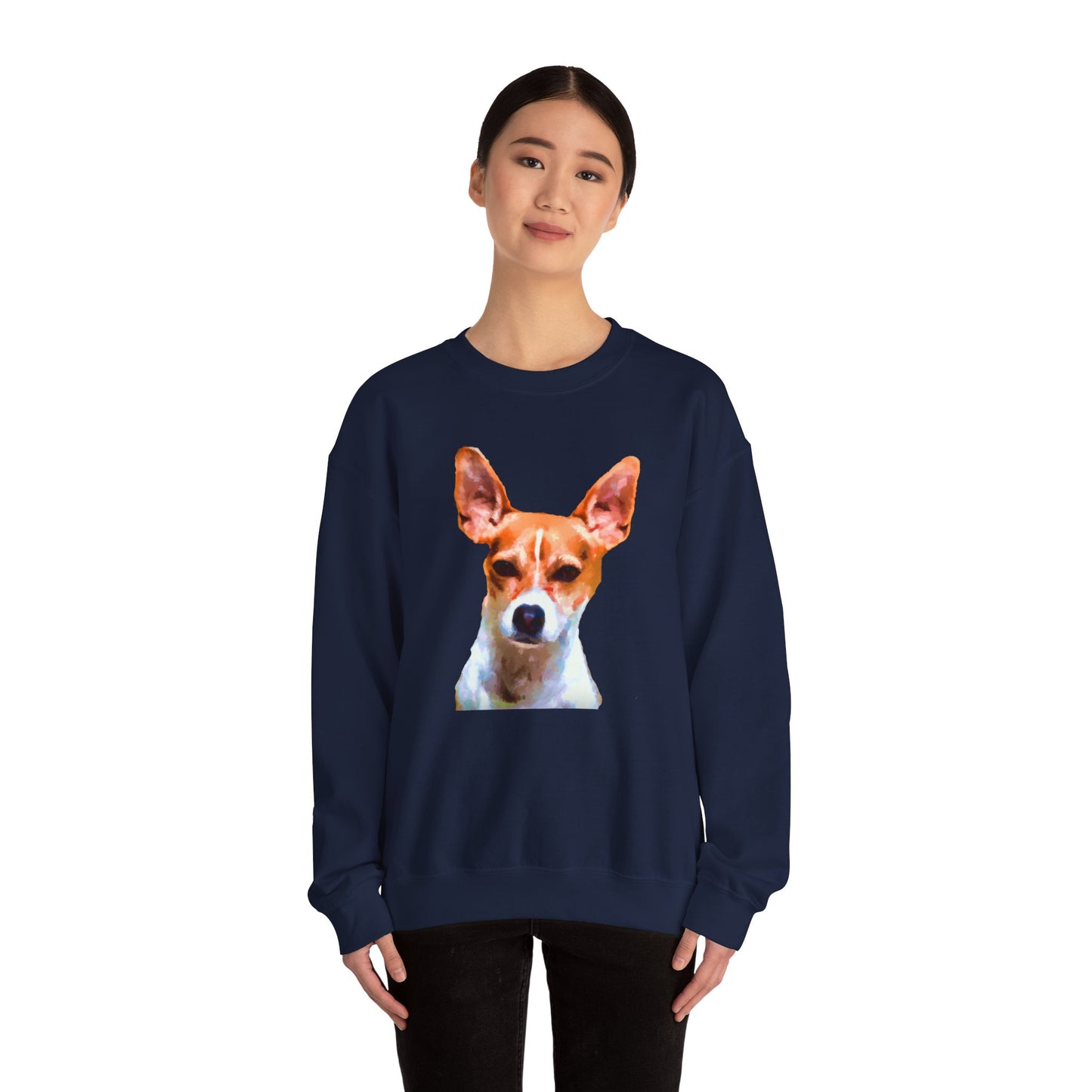 Rat Terrier Unisex 50/50 Crewneck Sweatshirt