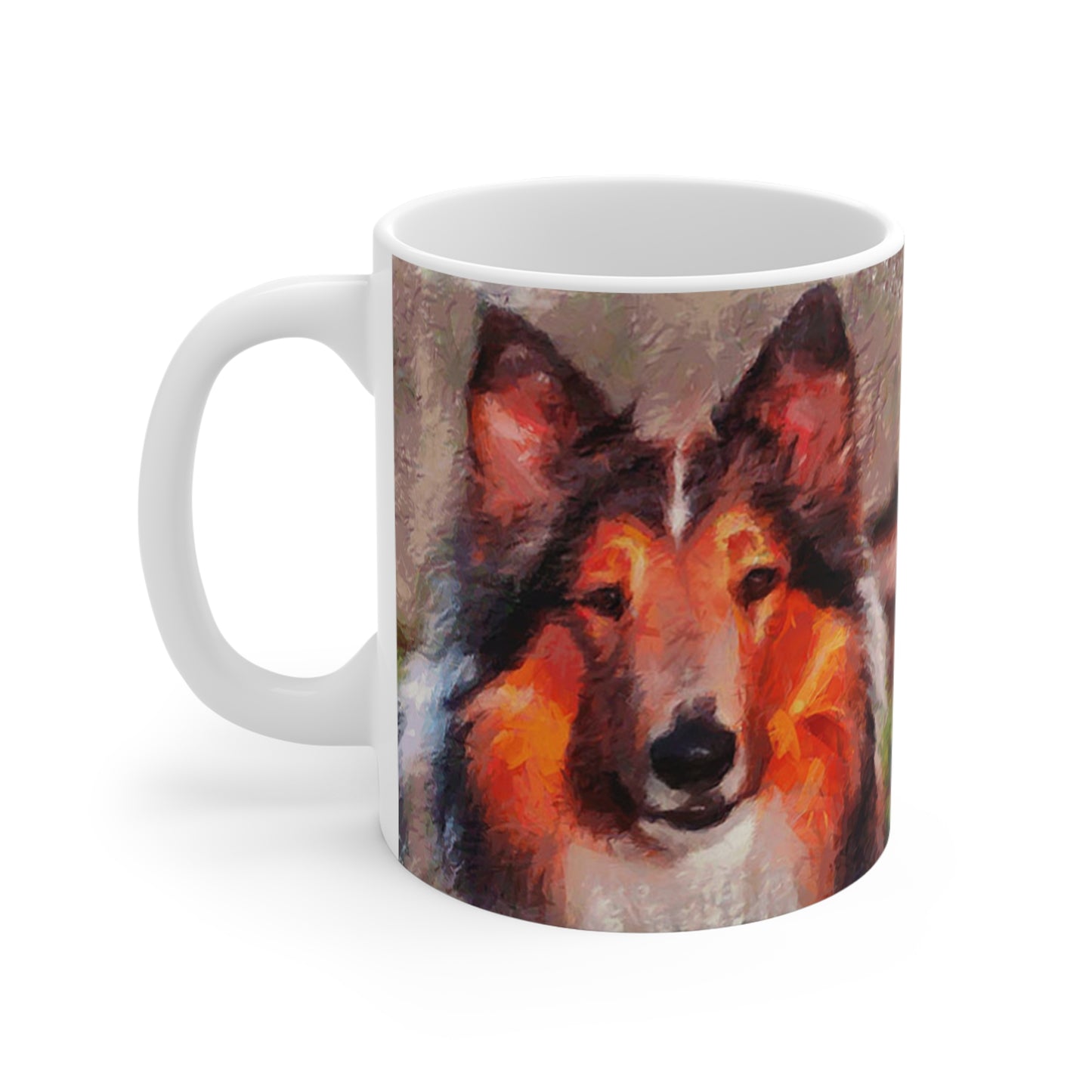 Rough Coated Collie Ceramic Mug 11oz - A Sip of Canine Charm