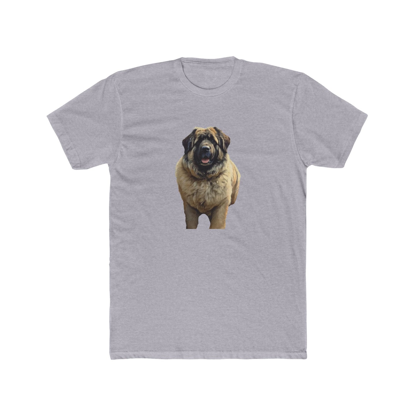 Caucasian Men's Fitted Cotton Crew Tee