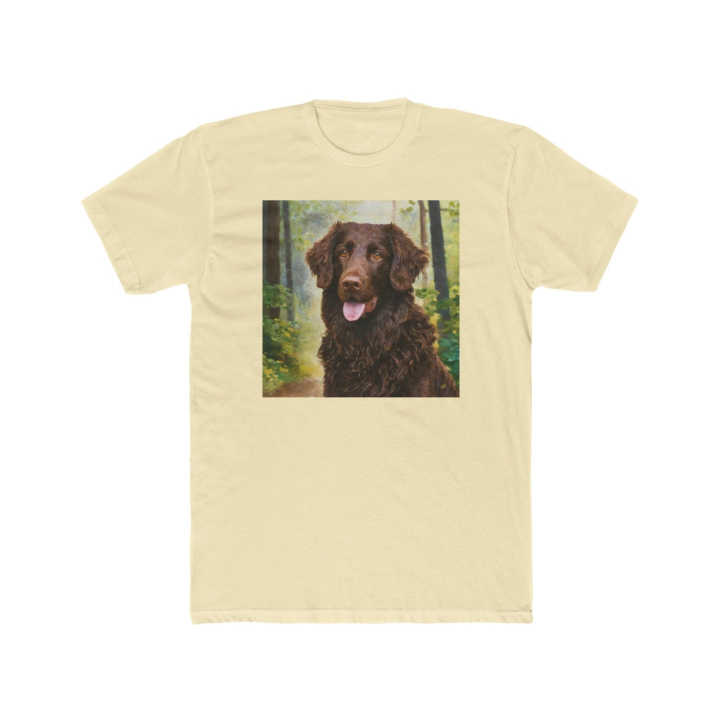 Curly Coated Retriever Men's Cotton Crew Tee