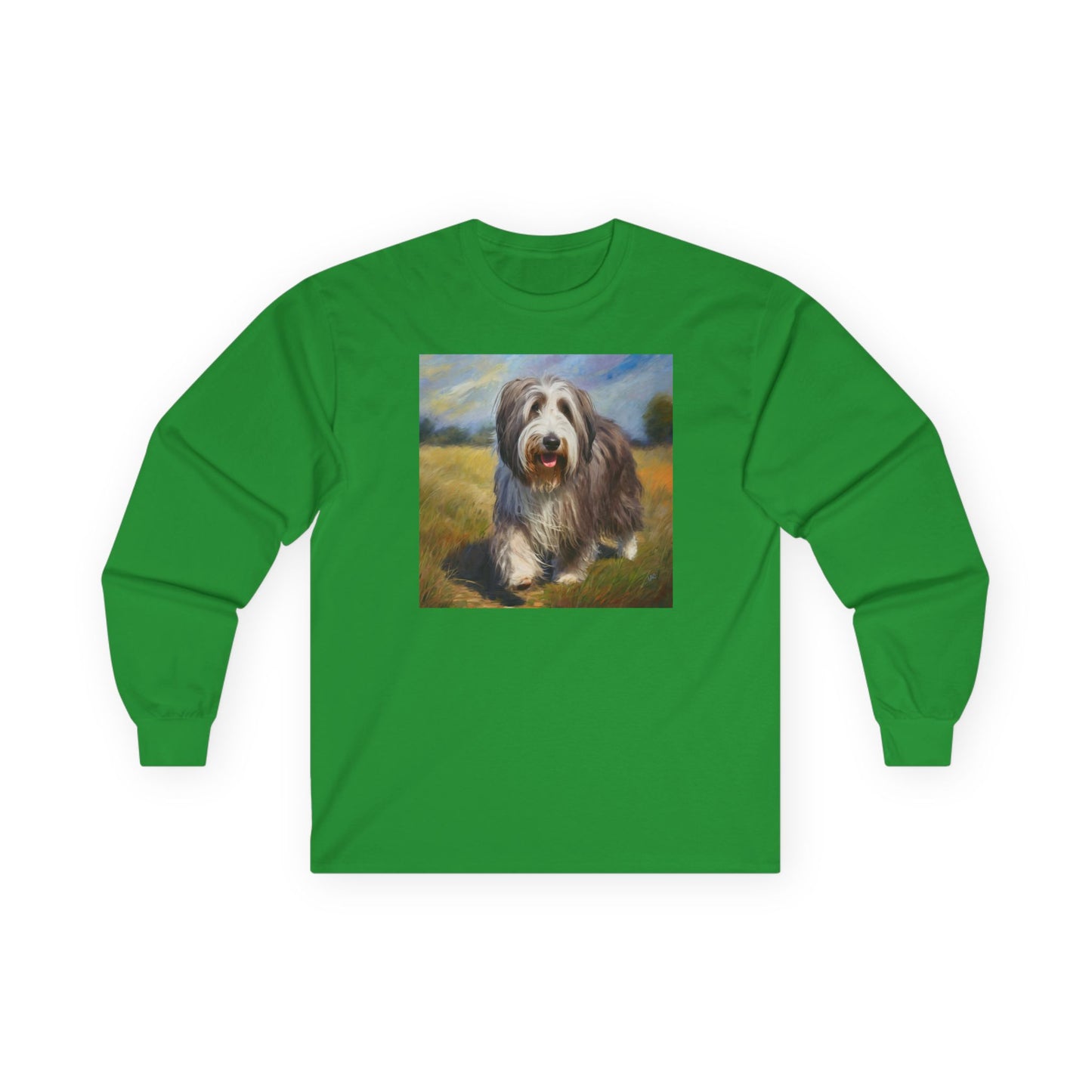 Bearded Collie Cotton Long Sleeve Tee