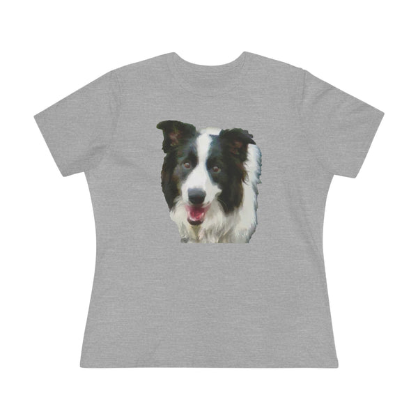 Border Collie 'Archie' Women's Relaxed Fit Cotton Tee