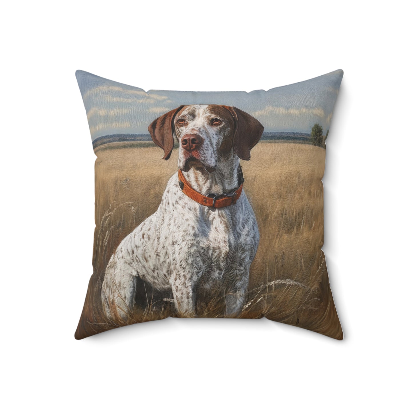 Braque du Bourbonnais Spun Polyester Throw Pillow