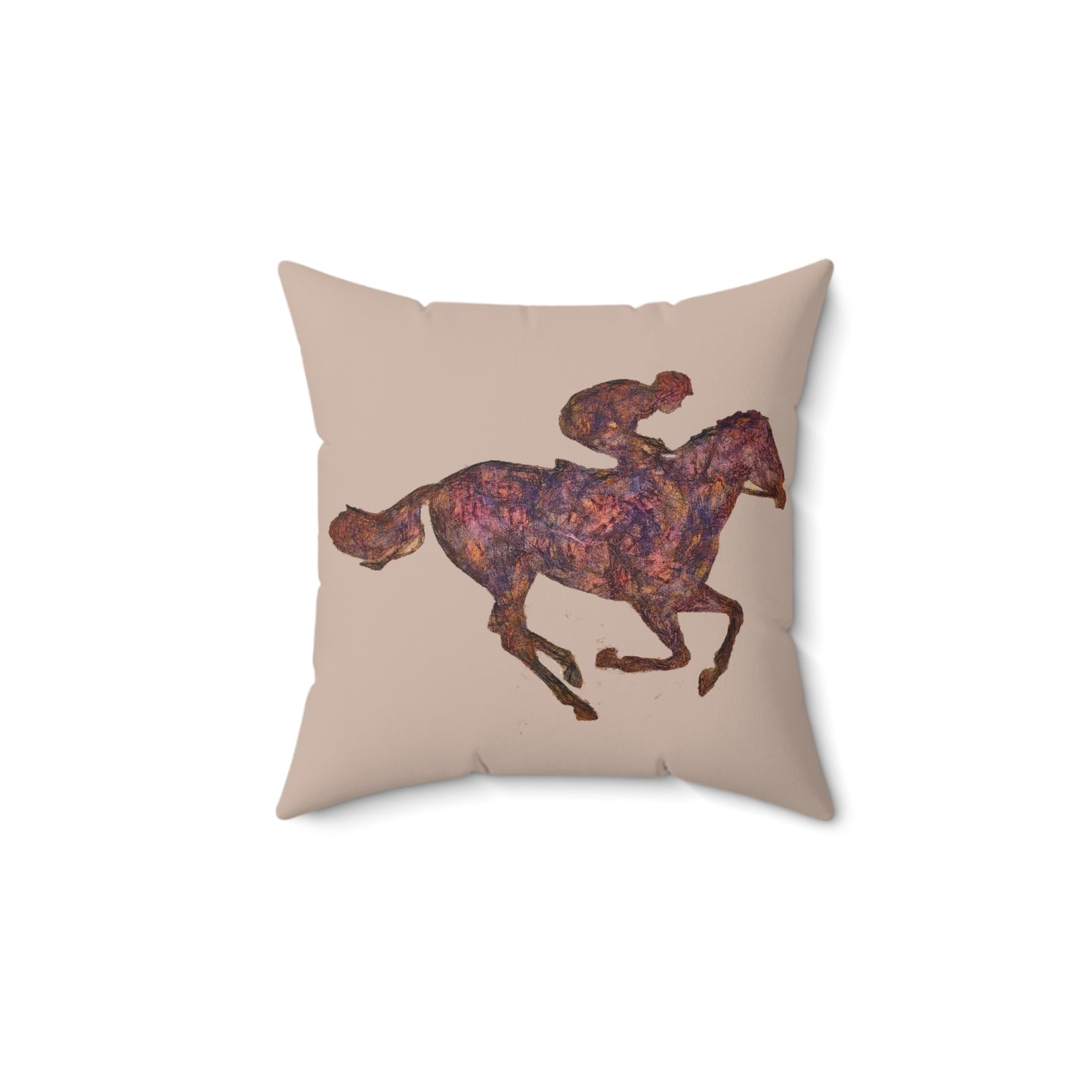 Race Horse - Spun Polyester Throw Pillow