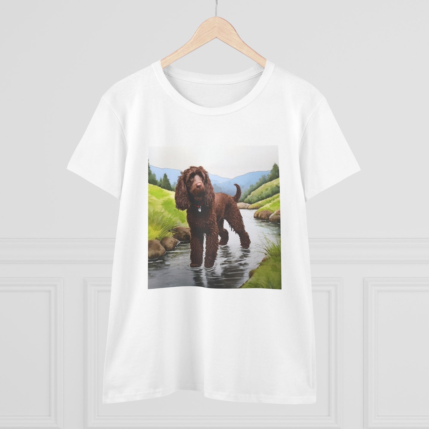 Irish Water Spaniel Women's Midweight Cotton Tee