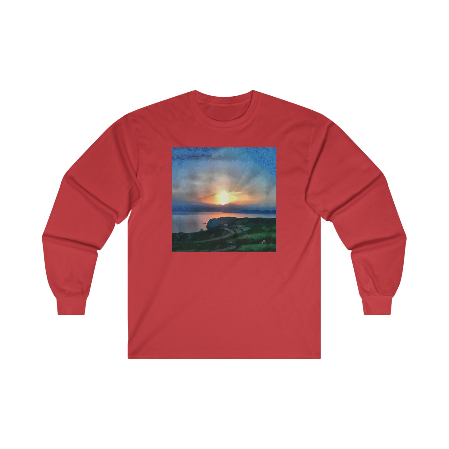 Sifnos (Greece) Sunset Unisex Cotton Long Sleeve Tee