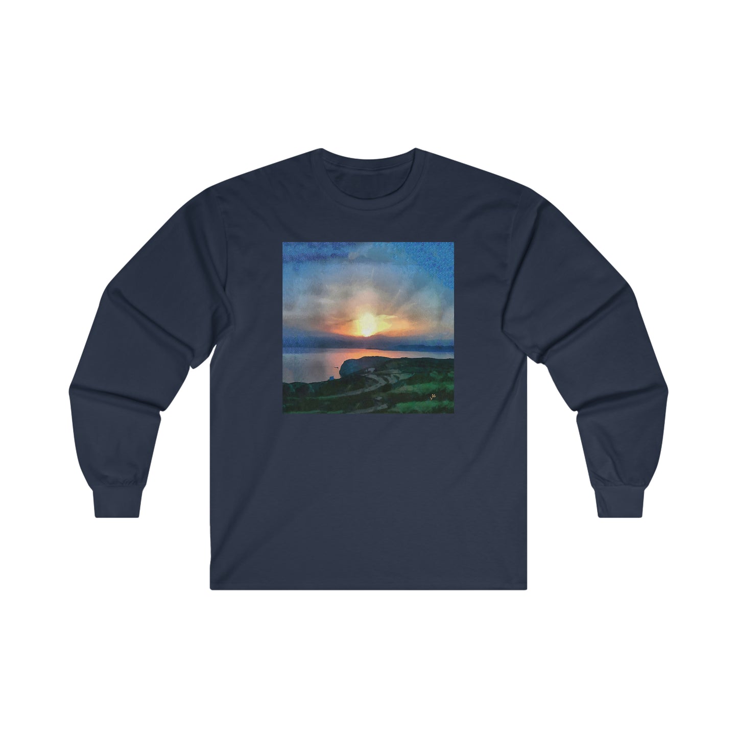 Sifnos Sunset Unisex Cotton Long Sleeve Tee