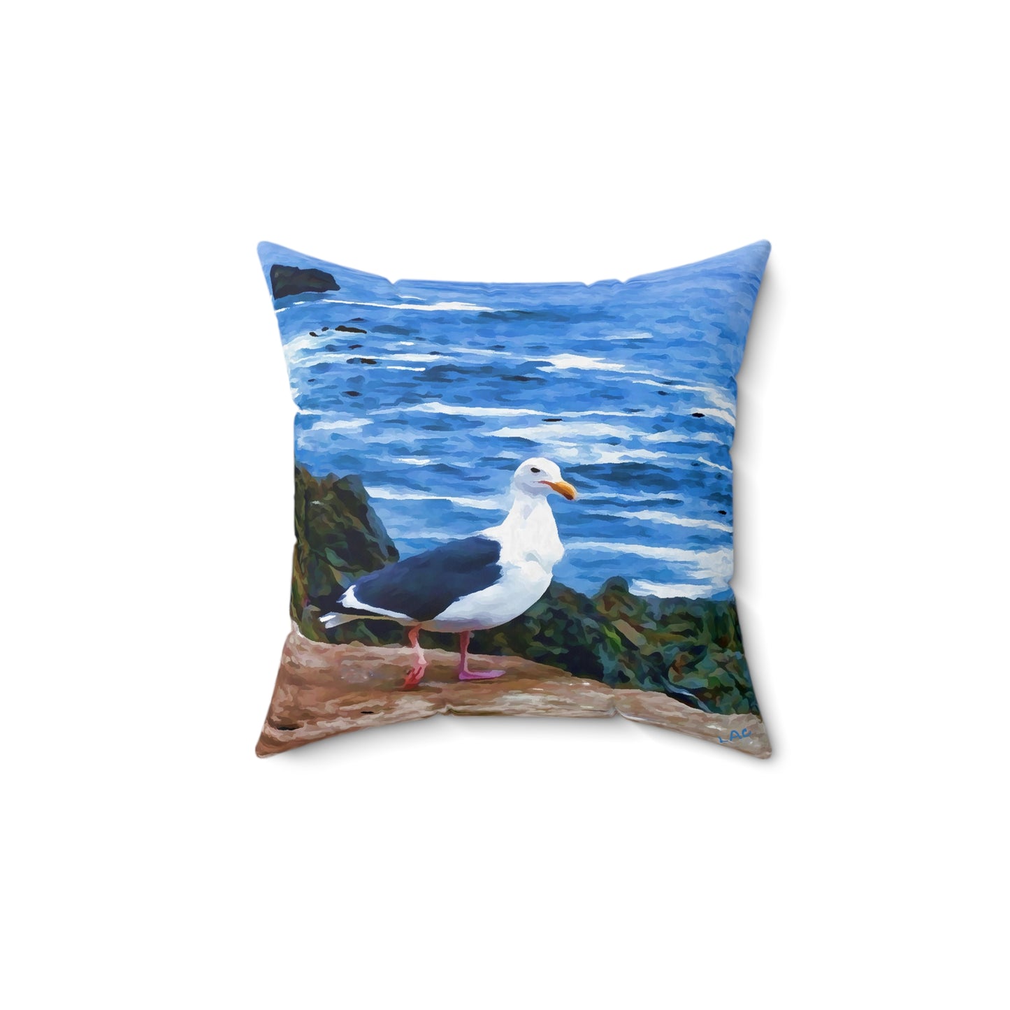 Bodega Seagull Spun Polyester Throw Pillow