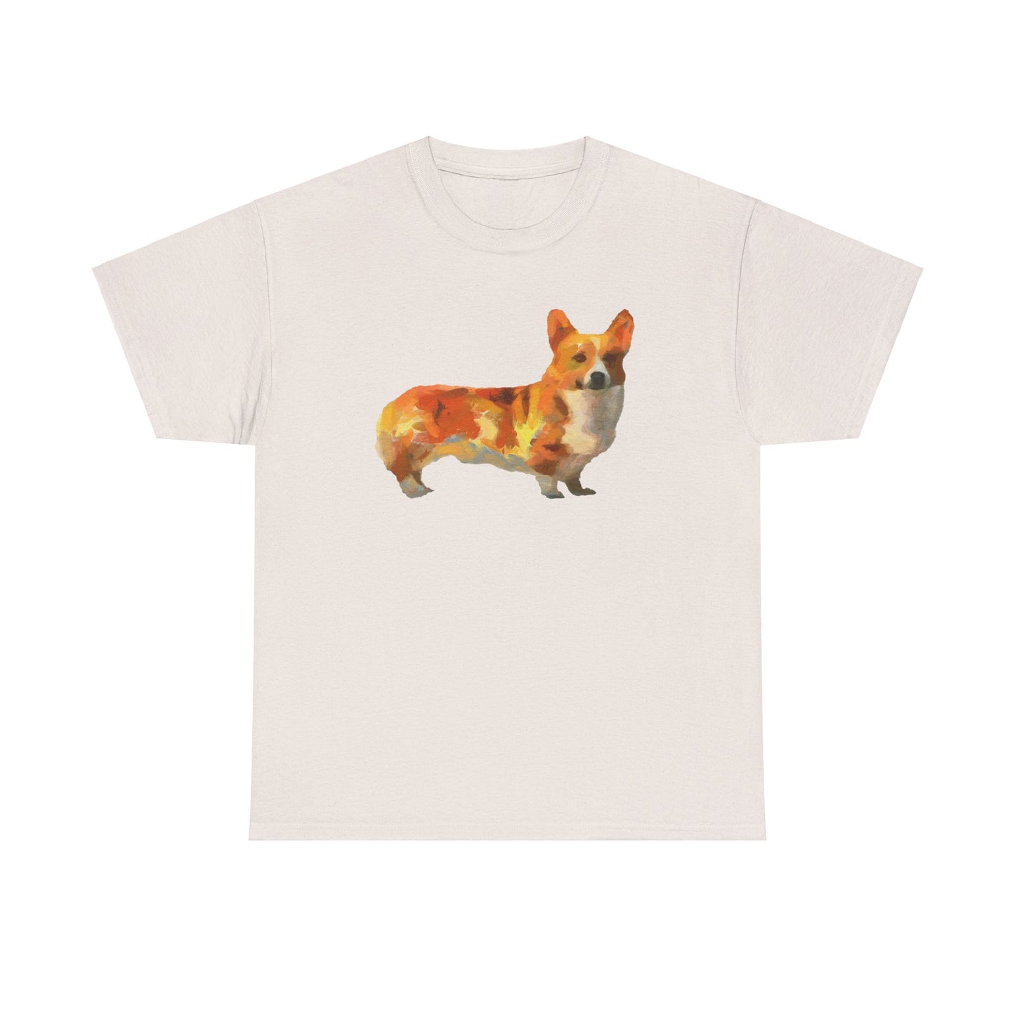 Elegant Pembroke Welsh Corgi Unisex Heavy Cotton Tee