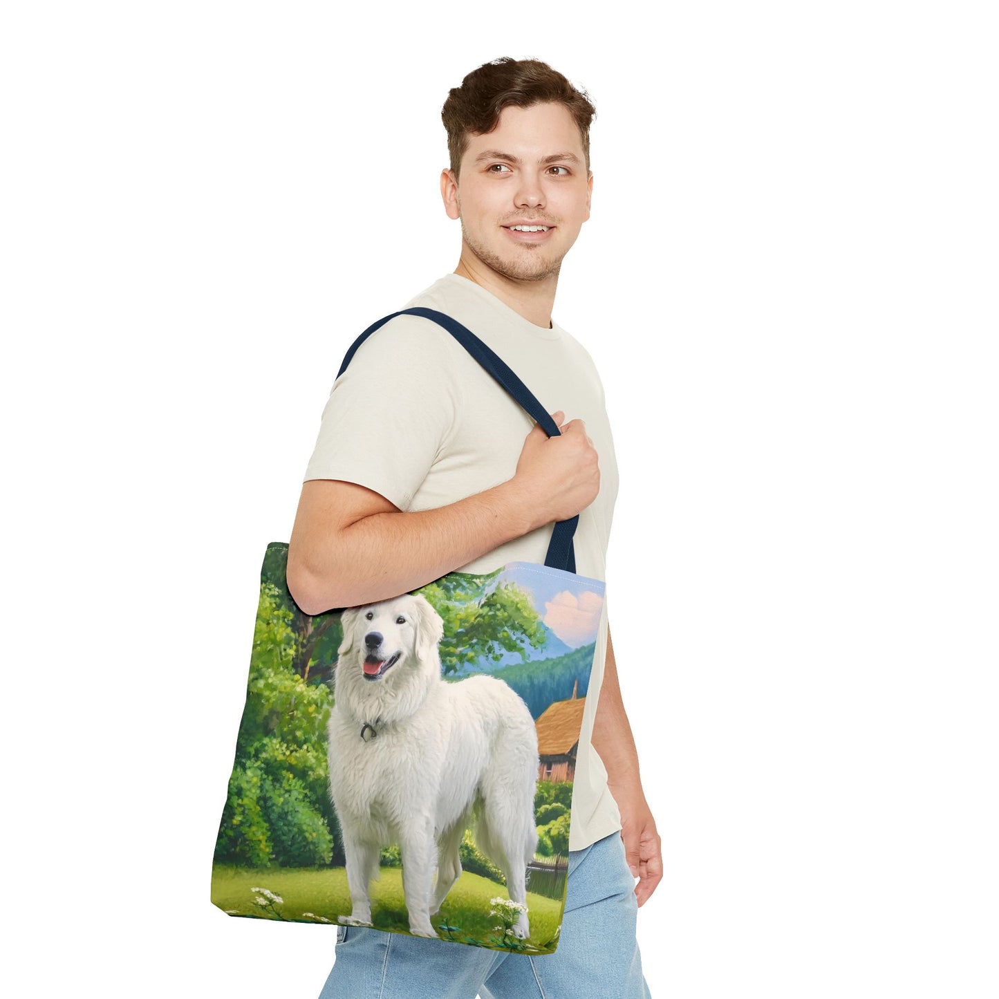 Hungarian Kuvasz Polyester Tote Bag
