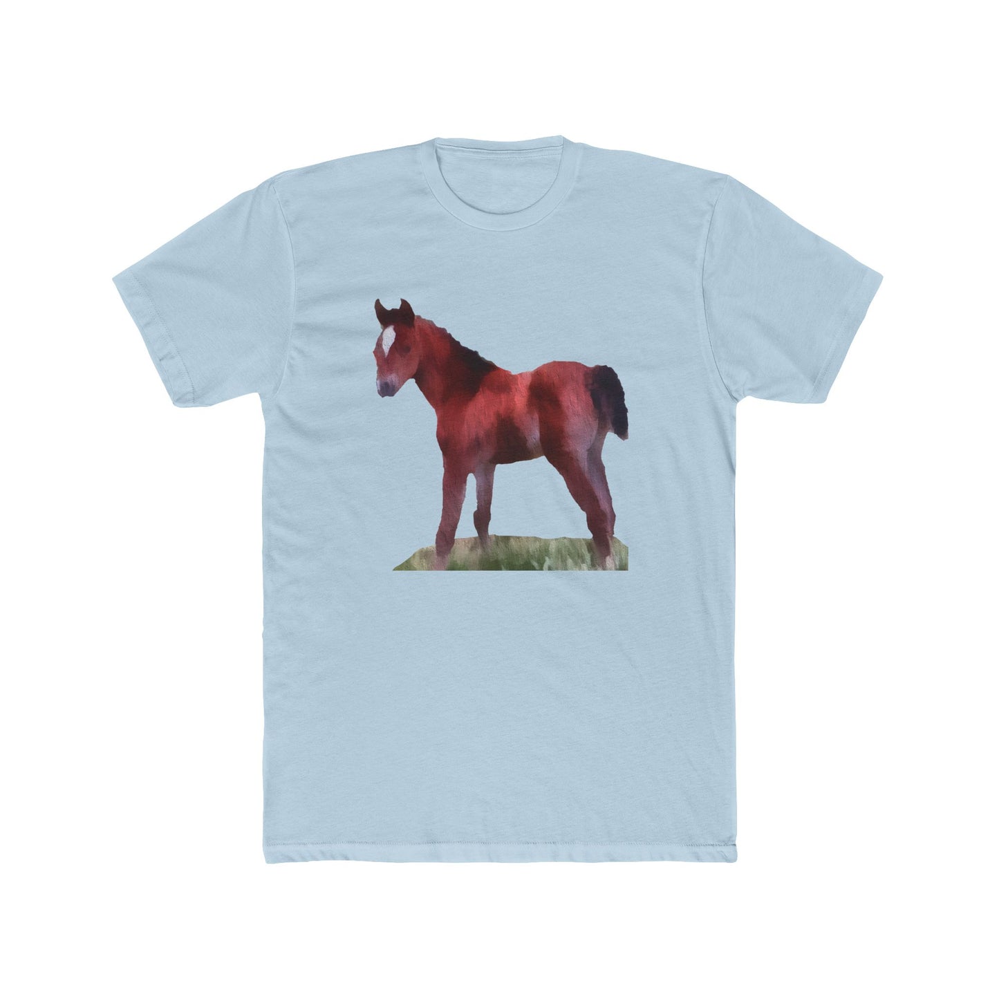 Horse 'Contata' - Men's Fitted Cotton Crew Tee