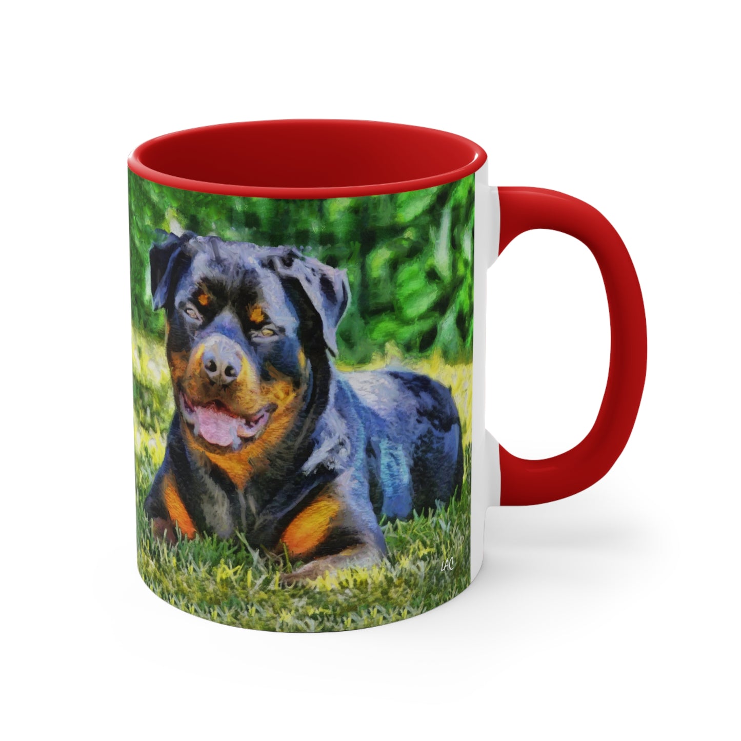 Rottweiler 'Lina' Accent Coffee Mug, 11oz